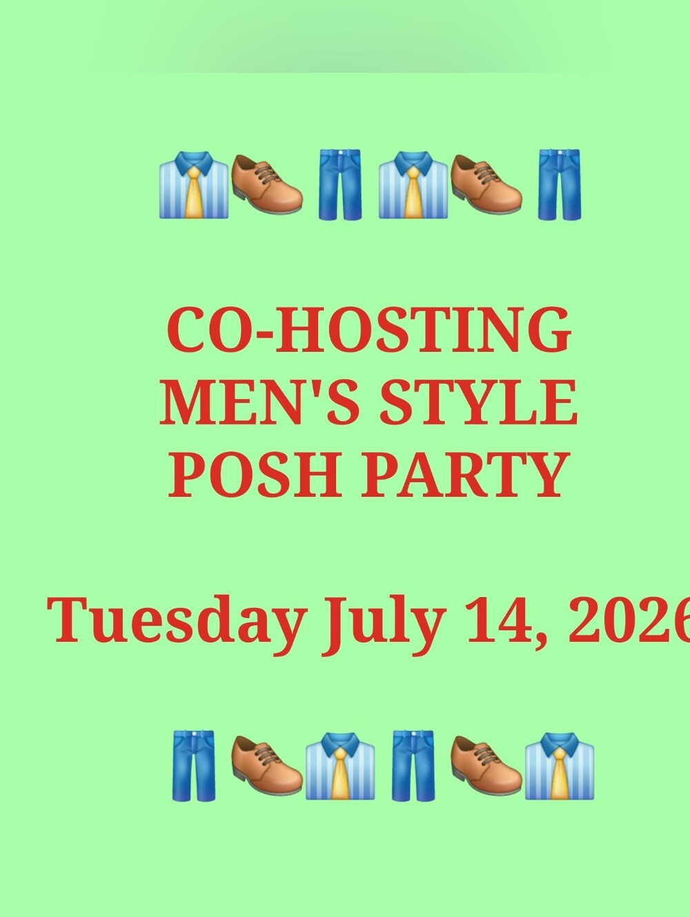 Co-Hosting "Men's Style Posh Party" Tonight!